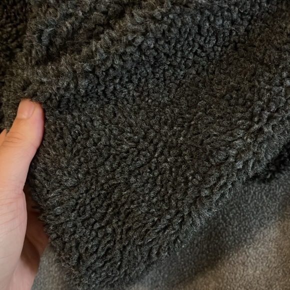 American Eagle Outfitters Gray Fleece Style Zip Up Hooded Jacket S - Picture 10 of 16